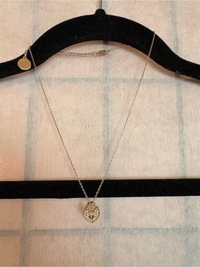 Gold-Tone Heart Padlock Pendant Necklace